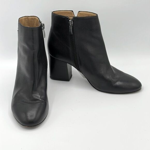 Franco Sarto Boots Size 6.5 Olympia Ankle Black Leather - Picture 2 of 11